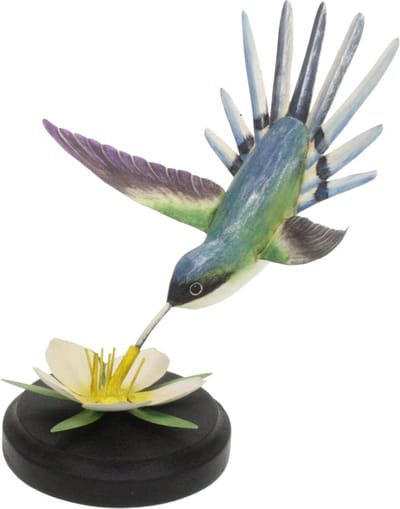Kolibri in bloem 15x10x17cm