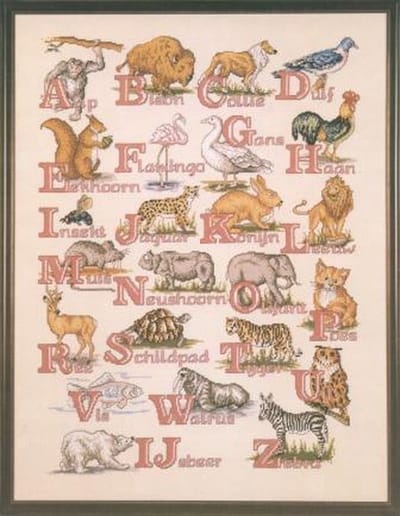 borduurpakket 41000 dieren a.b.c.