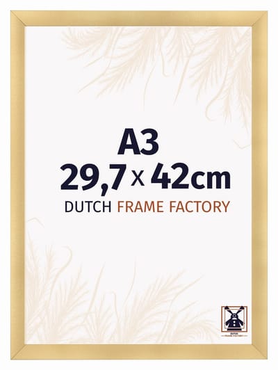 Fotolijst A3 29,7x42 cm - MDF - Goud Mat - Praag