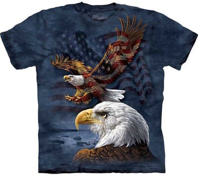 T-shirt Eagle Flag Collage S
