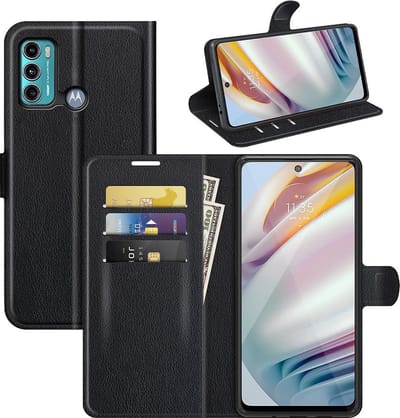 Coverup Hoesje - Geschikt voor Motorola Moto G60 Hoesje - Coverup Book Case - Zwart