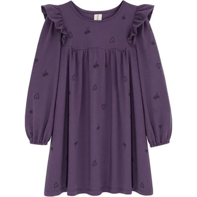 Katoenen jurk voor meisjesbaby Kids on the Moon Berries And Hearts