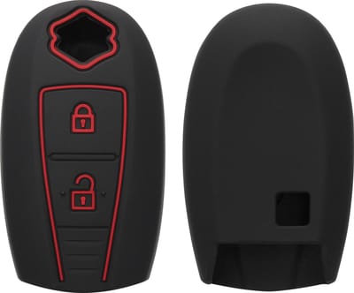 kwmobile autosleutel hoesje geschikt voor Suzuki Sport 2-knops autosleutel Keyless Go hoes - TPU autosleutel behuizing - Beschermende auto sleutel case - Sleuteletui in zwart / rood