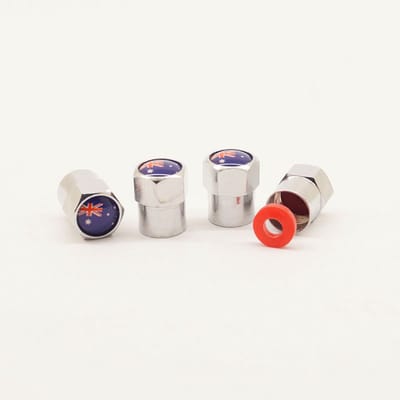 Schrader (auto) ventiel - Zilver Australie aluminium met afdichting