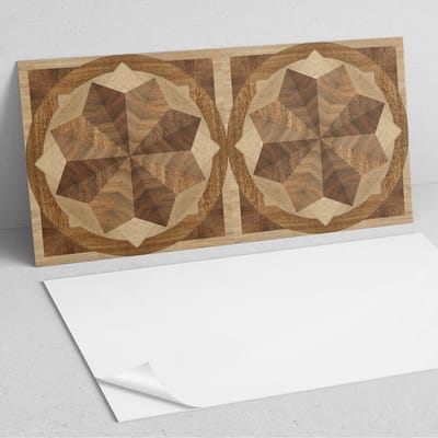 Coloray Wandpanelen Zelfklevend - Meerlagig geometrisch patroon PVC Wandpaneel - 100 cm x 50 cm - Bruin Wandbekleding Zelfklevend - 1 stuk - Texturen Wandpanelen Zelfklevend - Keuken Wandpanelen - Wandpanelen Badkamer