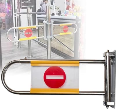 Veiligheidsdeur Veerbelast - Draaideur Toegangscontrole - Verkeer Begeleiden - Eenrichtingsmechanisme - 60 cm breed - Zilverkleurig