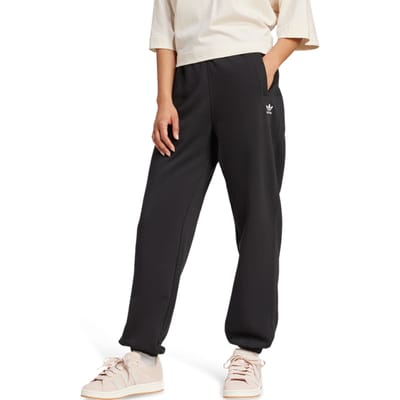 Adidas fleece Broeken Dames - Zwart - Maat S (34-36) - Katoen Jersey