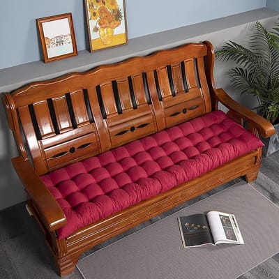 Bankkussen Set - Palletkussens Tuin - Buiten Zitten - Antislip Onderkant - 53x53cm - Rood