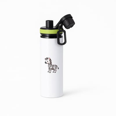 Hacebo® - Zebra's waterfles met draaidop groen - Zebra - Dieren liefhebbers - Paarden - safari - dierentuin - water fles - 850ML