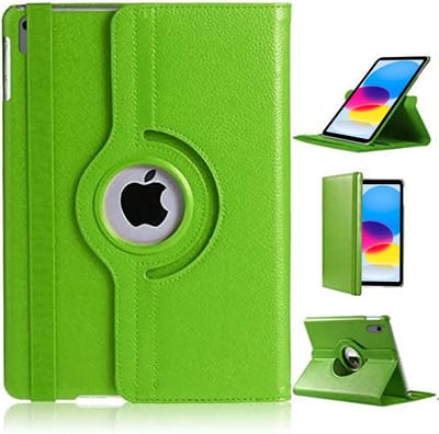 Hoes geschikt voor iPad A16 hoes 11th Generation 11 Inch 2025 Groen / iPad 2022 (10.9) 10e generatie draaibare bookcase 360° Case