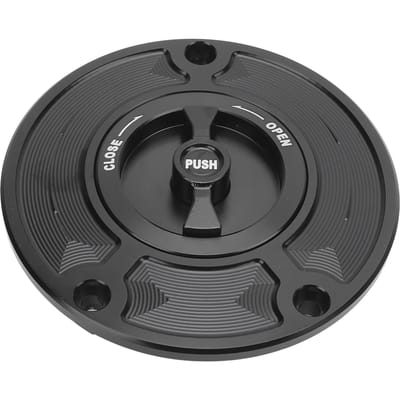 Motorfiets Brandstoftank Dop Cover Aluminiumlegering Lekdicht Anti Morsen Vervanging voor 400R 650R ER 6F ER 6N VN 650 black