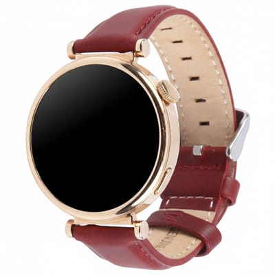 Leren bandje - geschikt voor Garmin Lily 2 / Lily 2 Active - leer met gespsluiting - rood