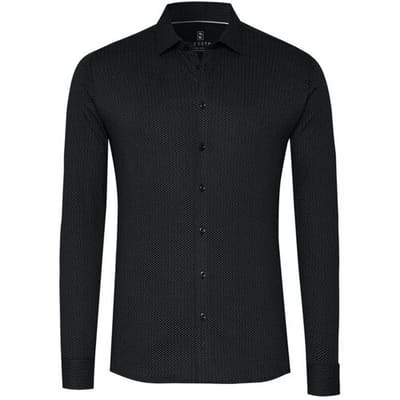 Desoto Overhemd Mini Stitches Pattern Zwart / male