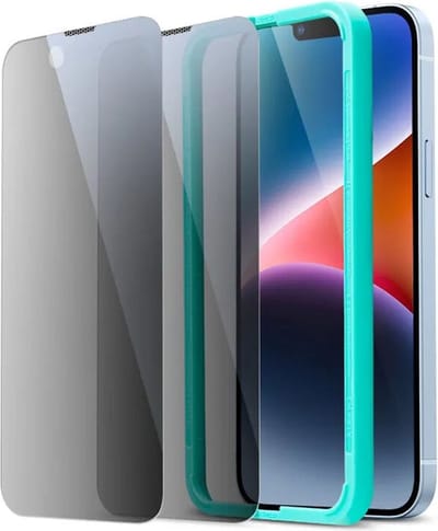 ESR iPhone 13/13 Pro/14 Privacy Screen Protector Tempered Glass 2-Pack