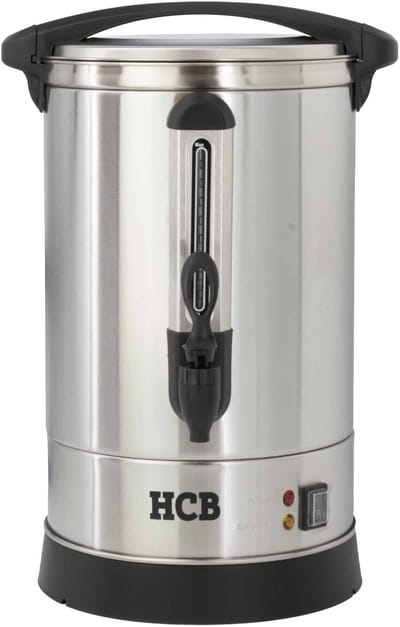 HCB® - Professionele Horeca Percolator - 7,9 liter - 55 kopjes - 230V - RVS / INOX Perculator - Elektrisch koffiezetapparaat - Volautomatische koffiemachine - 29x30x50.5 cm (DxBxH) - 2.70 kg - 1346