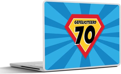 Laptop sticker - 14 inch - Jubileum cadeau - 70 jaar - Cape - 32x5x23x5cm - Laptopstickers - Laptop skin - Cover