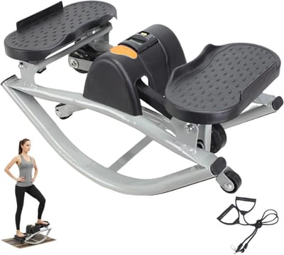 Stepper Trainingsapparaat - Compacte Stepper - Thuis Fitness - Stille Hydraulische Technologie - 50 x 25 x 25 cm - Zwart
