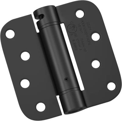 Zwarte Deur Scharnieren - Zelfsluitende Scharnieren - Deuren Monteren - Verstelbare Veer - 4 Inch - Zwart