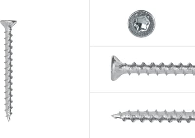 Wovar Spaanplaatschroeven Verzinkt 4 x 60 mm Torx 20 Voldraad | Doos 200 Stuks