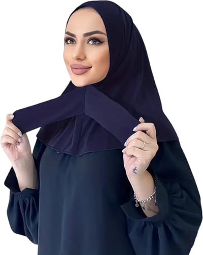 Bovista Hoofddoek - Hijab - Dames - Abaya - Sjaal - Islamitische Kleding - Moslim Kleding - Alhamdulillah - Marineblauw