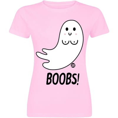 Todd Goldman - Fun T-shirt - Boobs - Ghost - S tot XXL - voor Vrouwen - lichtroze