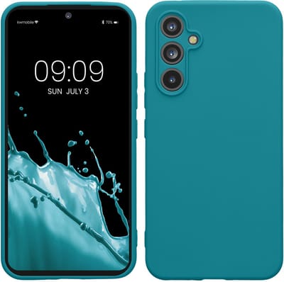 kwmobile telefoonhoesje geschikt voor Samsung Galaxy A54 5G - Hoesje voor smartphone - Precisie camera uitsnede - In mat petrol