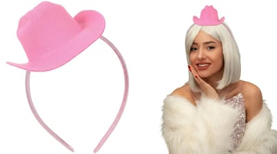 Dailygoods- Hoofdband Cowboyhoed - Feesthoedjes - Carnaval - Cosplay - Dames - Multifunctioneel Gebruik - Feesthoed