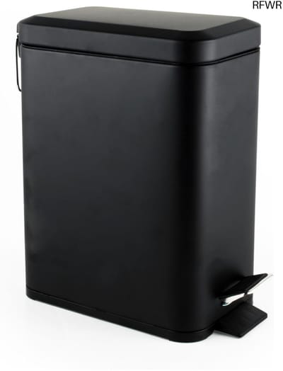RFWR® Pedaalemmer met Soft-Close Mechanisme - Rechthoekige Afvalemmer voor Badkamer, Keuken en Kantoor - 5L