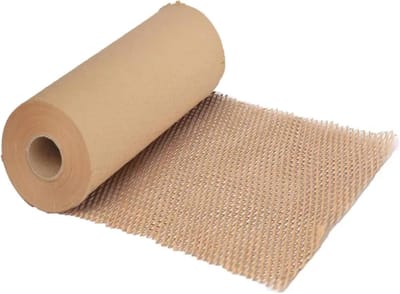 Honingraat Verpakking - Cadeaupapier - Verhuizen en Inpakken - Duurzaam en Flexibel - 38cm x 5m - Bruin