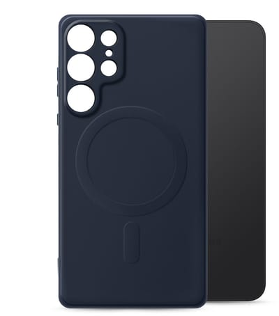 My Style Hoesje geschikt voor Samsung Galaxy S26 Ultra MagSafe Telefoonhoesje Flexibel TPU | My Style Protective Flex Backcover | Geschikt voor MagSafe | Geschikt voor Draadloos Opladen met Magnetische Ring | Geschikt voor MagSafe Case - Midnight