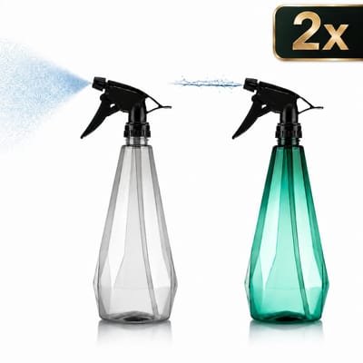 Plantenspuit groen/grijs - Set van 2 - Set van 2 - 900ML - Waterverstuiver - Drukspuit - Sprayflacon - Plantensproeier- Sprayfles - Plantenspuit binnen en buiten - Sprayfles - Spuitfles