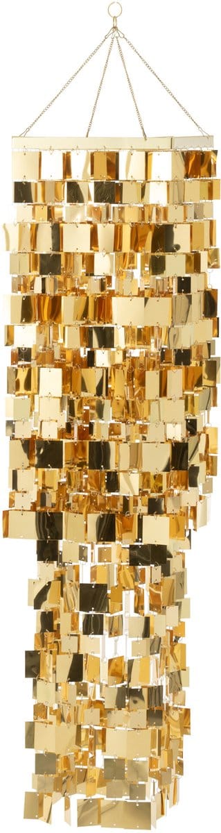 J-Line lampenkap Kandelaar Vierkant - kunststof - goud - medium