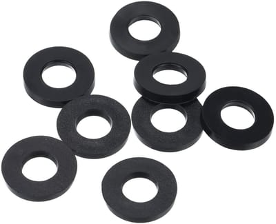 Rubber Washers Set van 8 Stuks - 8mm ID en 16mm OD - Cirkelvormige Afdichtingen voor Waterleiding en Schroefverbindingen - Zwart