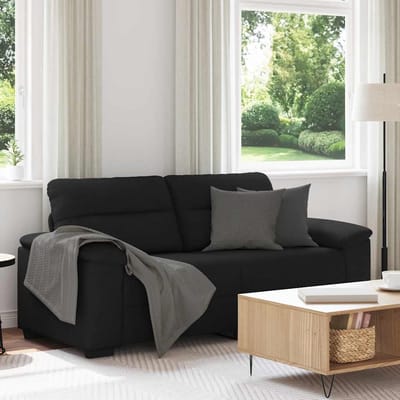 vidaXL - 2-zitsbank - 180x81x84 - cm - stof - zwart