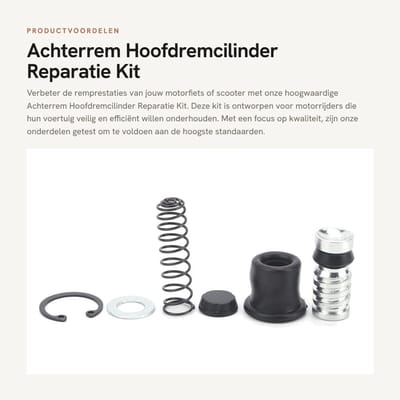 Dailygoods- Remcilinder 14mm - Hoofdremcilinder - Koppeling - Reparatieset - Aluminium - Eenvoudige installatie - Rempomp