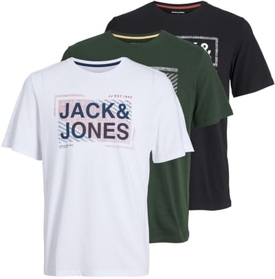 JACK&JONES - JJKAINS TEE SS CREW NECK 3PK MP - Heren - T-shirts