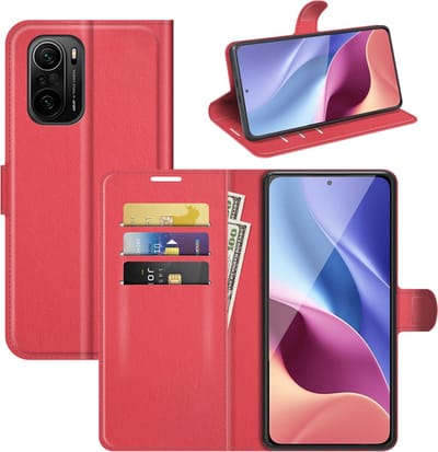 MobyDefend Hoesje - Geschikt voor Xiaomi Mi 11i - Kunstleren Wallet Book Case (Sluiting Voorkant) - Rood