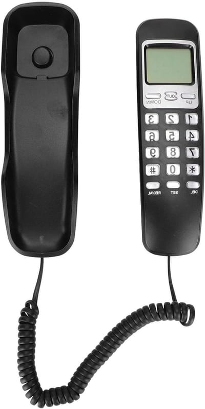 Vaste Telefoon - Bedrade Telefoon - Thuis Kantoor - LCD Scherm - Compact Formaat - Zwart