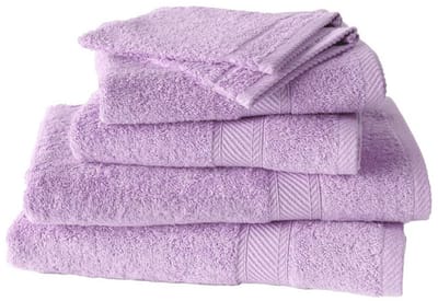 De Witte Lietaer Promopack Helene - 2 washandjes + 2 handdoeken + 2 douchelakens - Lila - Katoen