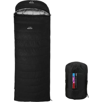 95% witte ganzendons lichtgewicht slaapzak 210x80cm met opbergzak voor backpacken kamperen zwart
