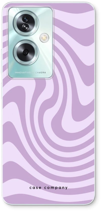 Case Company® - Hoesje geschikt voor Oppo A79 hoesje - Swirl Paars - Soft Cover Telefoonhoesje - Bescherming aan alle Kanten en Schermrand