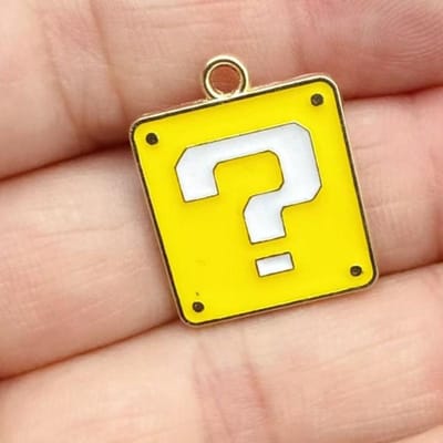 10 stuks Schattige Super Mario Bros DIY Sleutelhanger Metaal Handgemaakte Legering Anime Game Sleutelhanger Sleutelring Cadeau voor Fans yellow