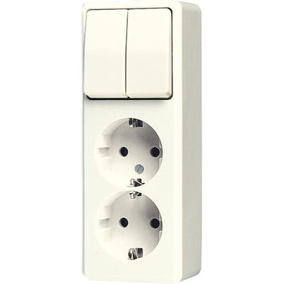 Jung Combinatie AP600-serie 2-weg stekkerdoos met beveiliging - 625A
