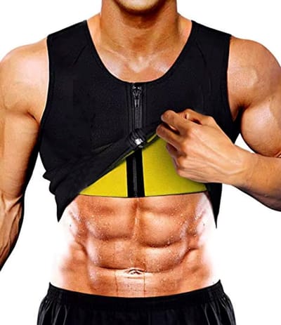 Mannen Body Shaper Taille Trainer Maat XL – Sauna Pak Zweetvest voor Afslanken – Gewichtsverlies en Vetverbranding – Workout Tank Top Shapewear – Afslankshirt – Vetverbrander – Fitness Kleding