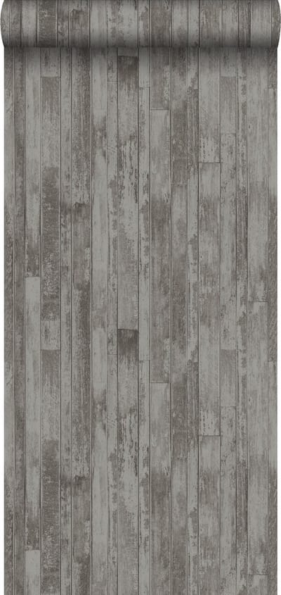 ESTAhome behang vintage sloophout planken vergrijsd bruin taupe - 53 cm x 10.05 m - 128839