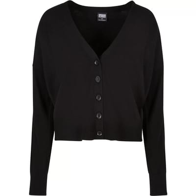 Urban Classics - EcoVero Oversized Cardigan - XS - Zwart