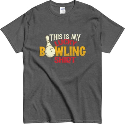 Bowling Team T Shirt - Vrouwen en Mannen - Humor Lucky Bowlen Shirt - Grijs - S