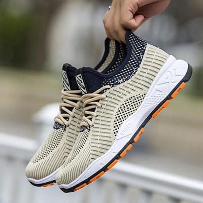 Herenschoenen Casual Yez Fashion Sneakers Slip-on Heren Sport Hardloopschoenen Ademend Training Wandelen Tennis Flats 39 white