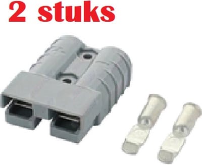 Anderson Plug Connector - 50A/600V/6AWG - Verzilverd