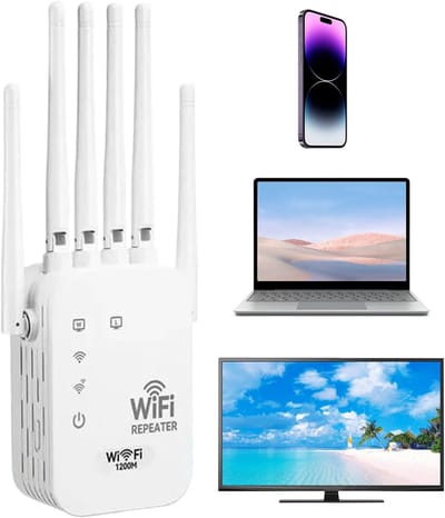 Internet Versterker - Wifi Booster - Stabiele Verbinding - Brede Dekking - 1115 vierkante meter - Wit